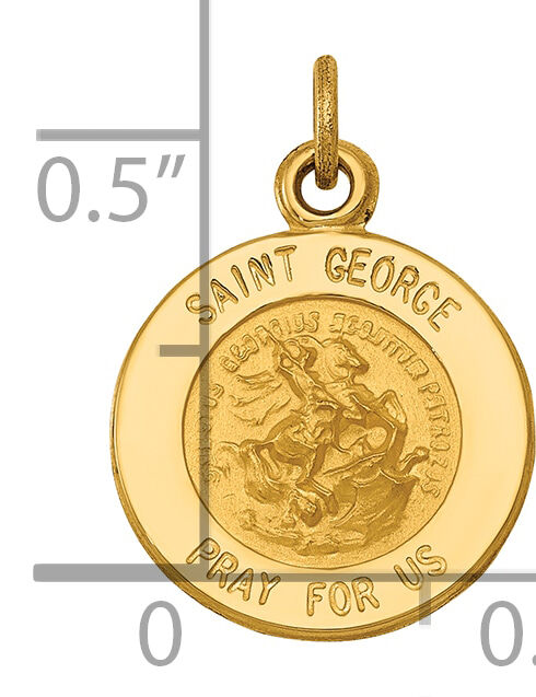 14k Saint George Medal Charm-XR613