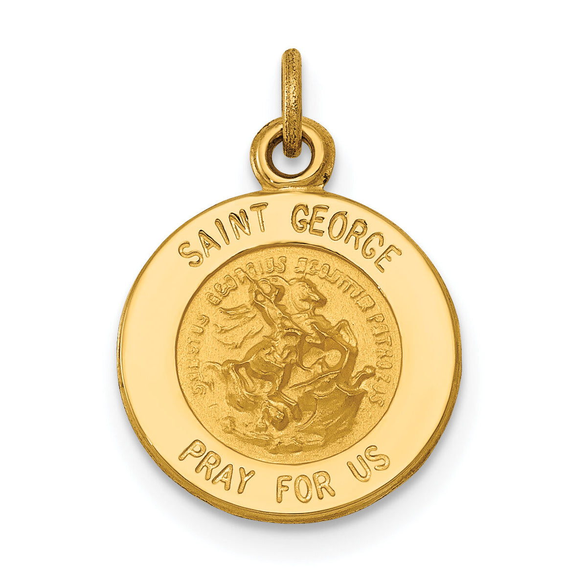 14k Saint George Medal Charm-XR613