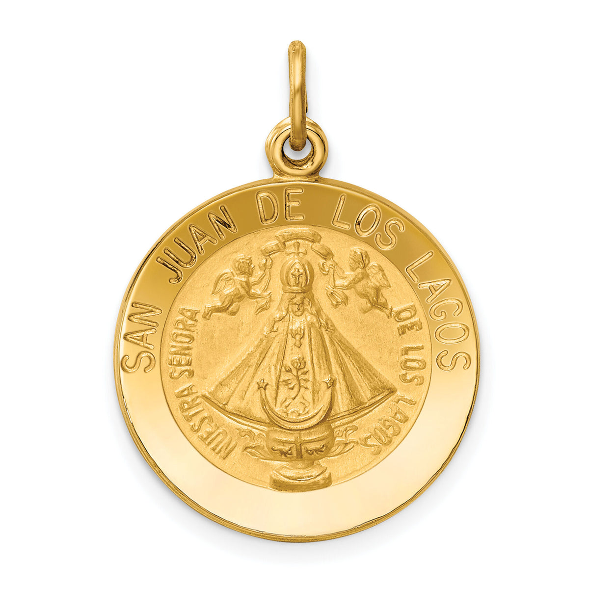 14k Our Lady of San Juan Medal Pendant-XR614