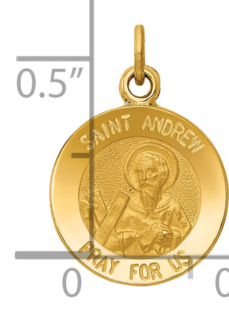 14k Saint Andrew Medal Charm-XR615