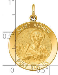 14k Saint Andrew Medal Pendant-XR616