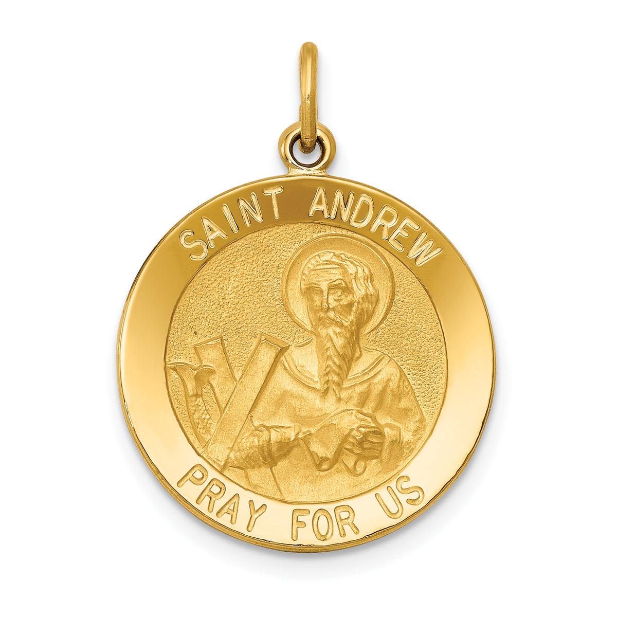 14k Saint Andrew Medal Pendant-XR616