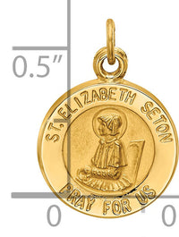14k Saint Elizabeth Seton Medal Charm-XR617