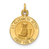 14k Saint Elizabeth Seton Medal Charm-XR617