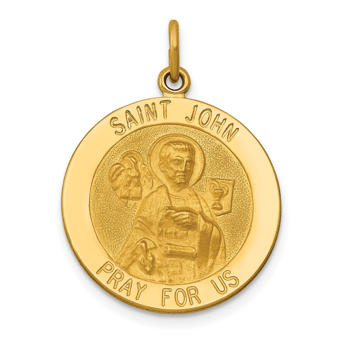 14k Saint John Medal Pendant-XR620