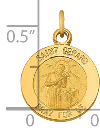 14k Saint Gerard Medal Charm-XR623