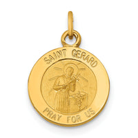 14k Saint Gerard Medal Charm-XR623