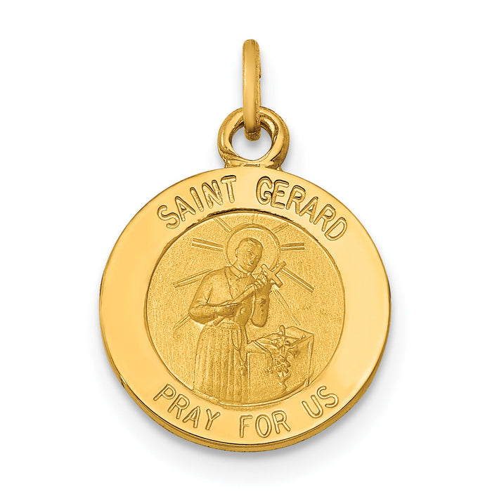 14k Saint Gerard Medal Charm-XR623