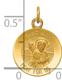 14k Saint Mark Medal Charm-XR627