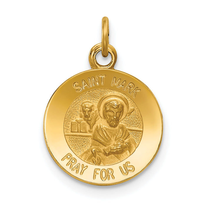 14k Saint Mark Medal Charm-XR627