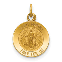 14k Saint Martha Medal Pendant-XR629