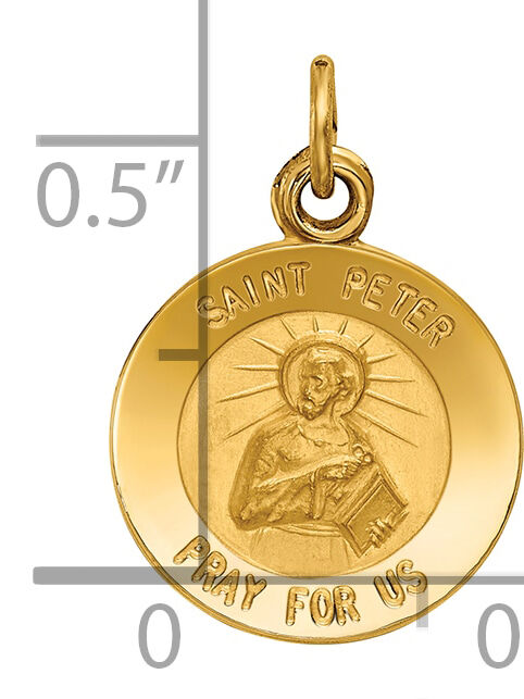 14k Saint Peter Medal Charm-XR633