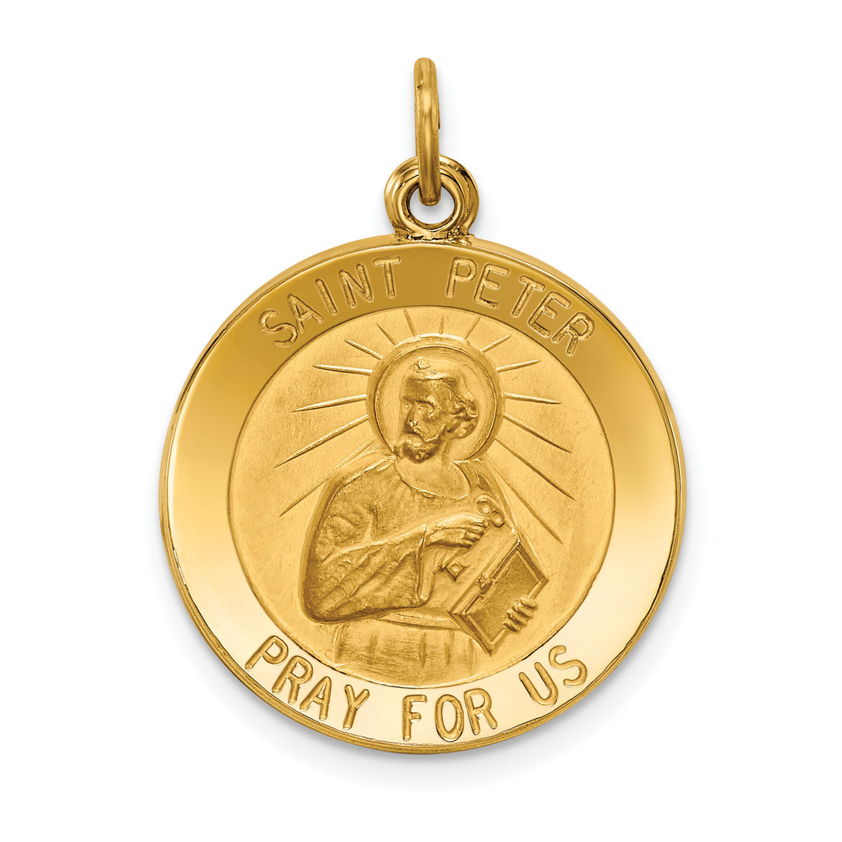 14k Saint Peter Medal Pendant-XR634