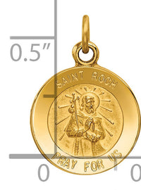 14k Saint Roch Medal Charm-XR635