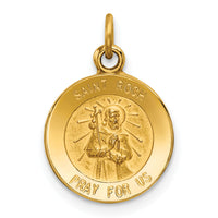 14k Saint Roch Medal Charm-XR635