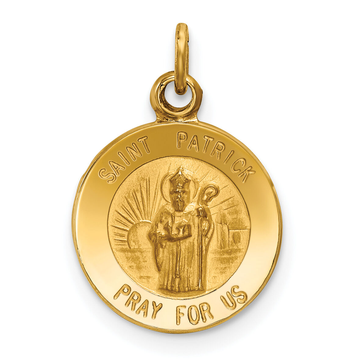 14k Saint Patrick Medal Charm-XR637