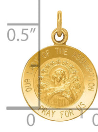 14k Our Lady Of The Assumption Medal Charm-XR639