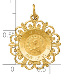14k Our Lady Of The Assumption Medal Pendant-XR641