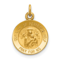 14k Our Lady of Perpetual Help Medal Charm-XR642