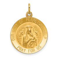 14k Our Lady of Perpetual Help Medal Pendant-XR643