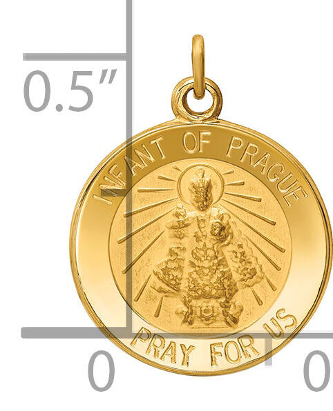 14k Infant of Prague Medal Charm-XR645