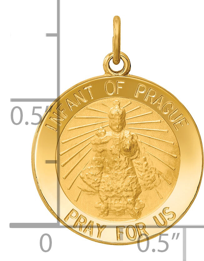 14k Infant of Prague Medal Charm-XR647