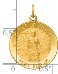 14k Infant of Prague Medal Charm-XR647