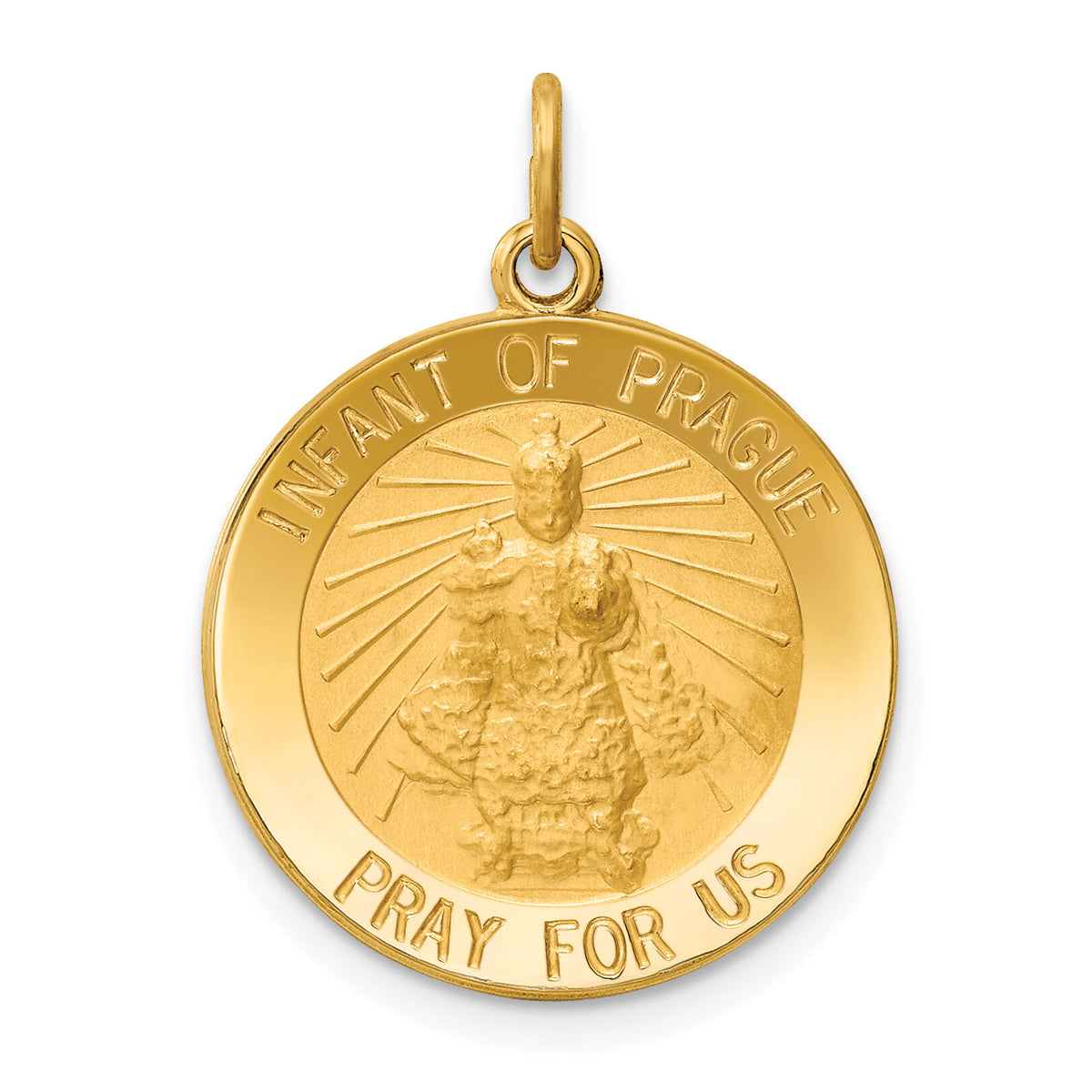 14k Infant of Prague Medal Charm-XR647
