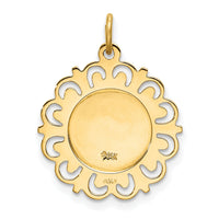 14k Our Lady of Lourdes Medal Pendant-XR649