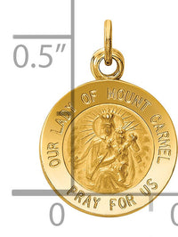 14k Our Lady of Mt. Carmel Medal Charm-XR651