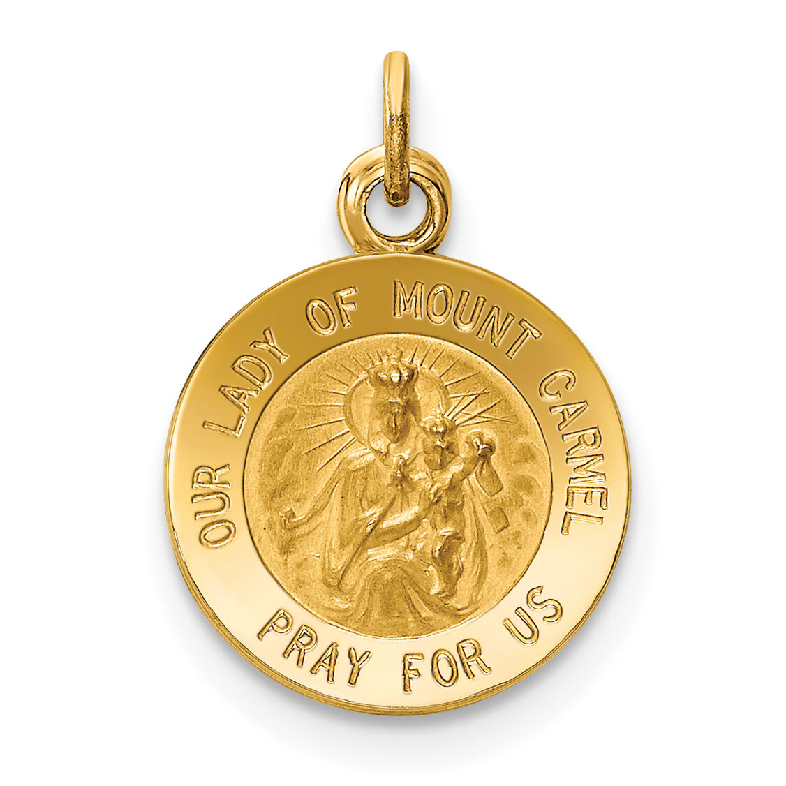 14k Our Lady of Mt. Carmel Medal Charm-XR651
