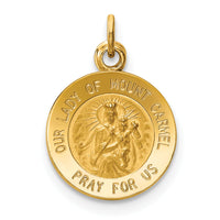 14k Our Lady of Mt. Carmel Medal Charm-XR651