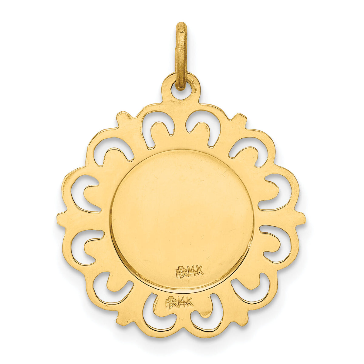 14k Our Lady of Mt. Carmel Medal Charm-XR653