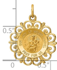 14k Our Lady of Mt. Carmel Medal Charm-XR653