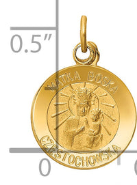 14k Matka Boska Medal Charm-XR654