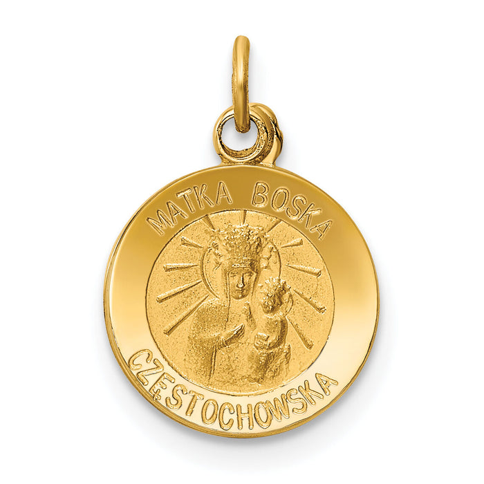 14k Matka Boska Medal Charm-XR654