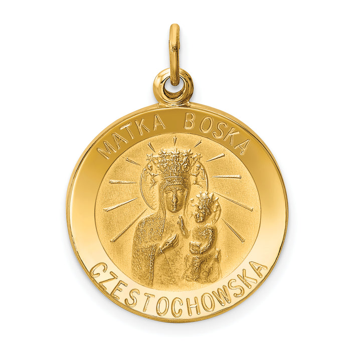 14k Matka Boska Medal Charm-XR655