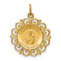 14k Matka Boska Medal Charm-XR656