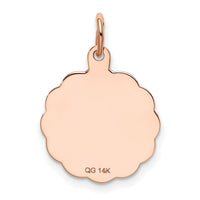 14k Rose Gold Saint Christopher Medal Charm-XR658