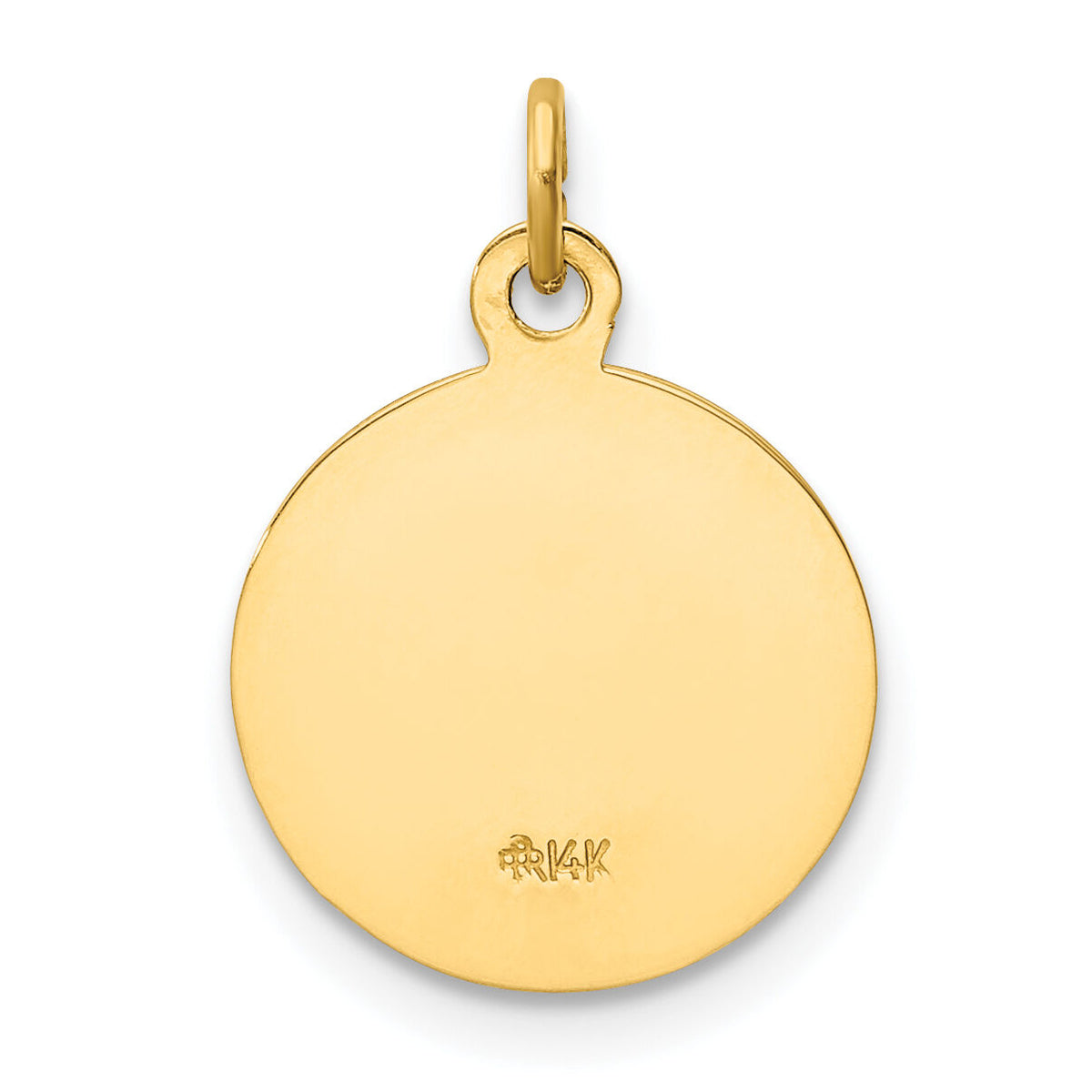 14K Caridad Del Cobre Medal Charm-XR663