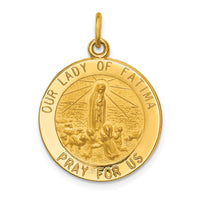 14k Our Lady of Fatima Medal Pendant-XR666