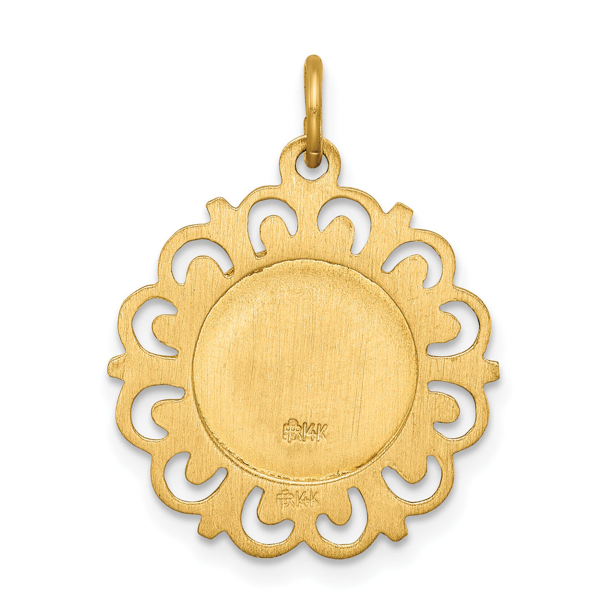 14k Our Lady of Fatima Medal Pendant-XR667