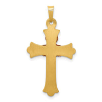 14k Two-Tone Claddagh Cross Pendant-XR715