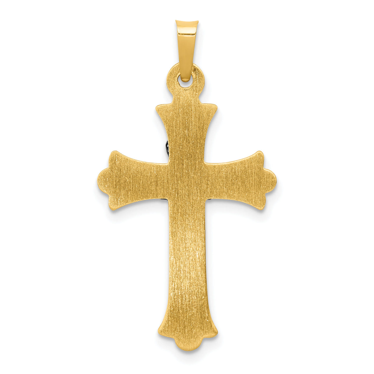 14k Two-tone Claddagh Cross Pendant-XR718
