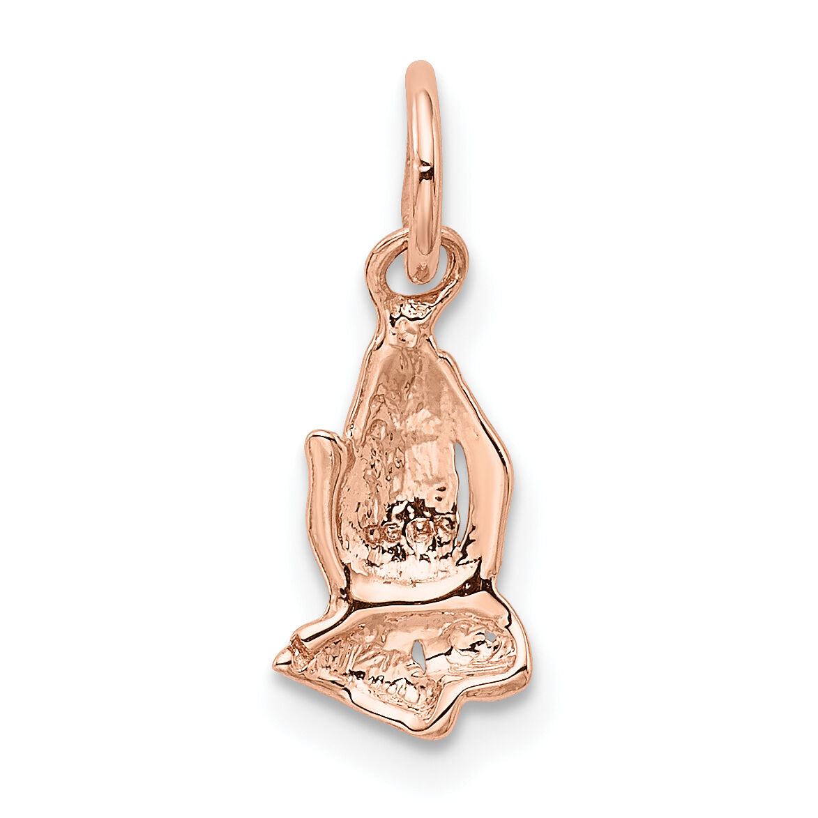 14k Rose Gold Praying Hands Charm-XR771