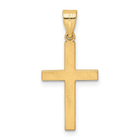14k Polished .01ct. Diamond Cross Pendant-XR775