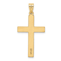 14k Polished .02ct. Diamond Cross Pendant-XR778