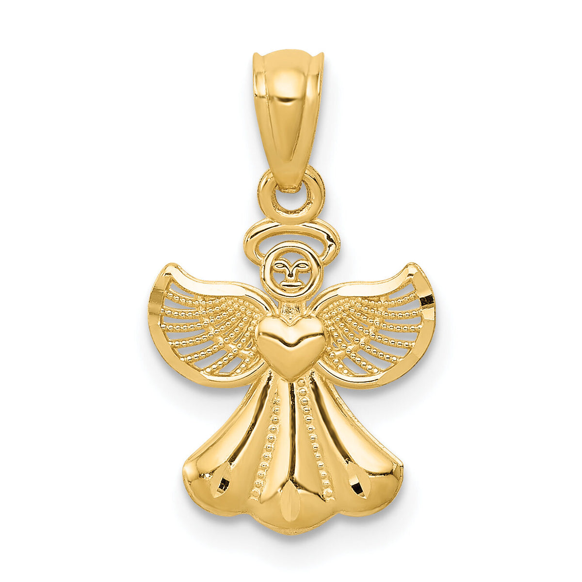14k Polished Angel Pendant-XR918