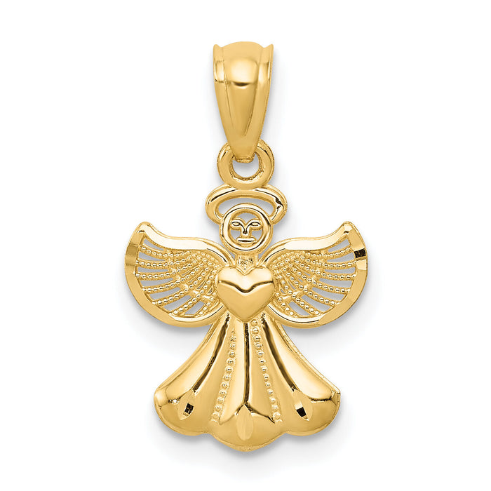 14k Polished Angel Pendant-XR918