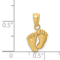 14k Small Feet Pendant-XR922